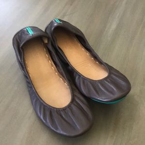 Tieks Brown Leather Ballet Flats 8